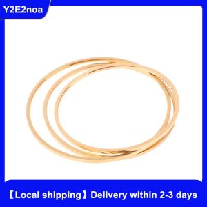 【Local shipping】 Titanium Steel Simple Plain Circle Thin Bangle For Women Vintage Bracelet Jewelry Pary Gift