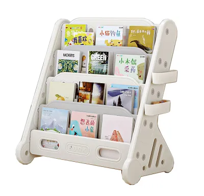 SG STOCK- 2 In 1 Kids Toddles Cute Large Book Shelf 4 Tiers Book orgarnizer Toodle Book Shelf Toy Orgarnizer Space Saver Storage Box Storage Box Drawer Organizer