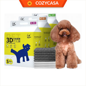 【COZYCASA】3D Bamboo Charcoal Pet Pee Pads | Unscented Deodorizing Training Pads