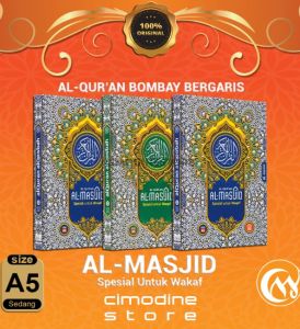 Al Quran Al-Masjid Mushaf Bombay Full Colour | Quran Spesial untuk Waqaf Hvs Premium A5 | AlQosbah