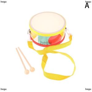 [COD] hegu Kids Percussion Drum Wood Toy Set With Carry Strap Music Instrument Teaching Aids For Toddlers Develop Childrens Rhythm Sense