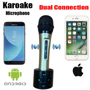 Dual Bluetooth Microphone with Mic Speaker Karaoke Singing