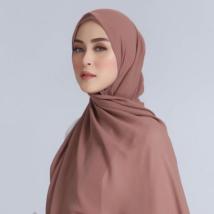 HIJAB PASHMINA SABYAN POLOS CERUTY KERUDUNG PASMINA POLOS SABYAN