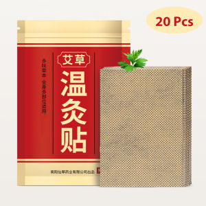 Agdoad 20Pcs Ginger Moxa Patch Self Heating Therapy Patch Chinese Moxibustion Sticker Joint Pain Relief Neck Waist Back Shoulder Patches