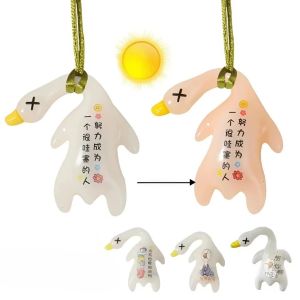 Móc Treo Vịt Quay Cảm Biến Ánh Sáng – Phụ Kiện Thời Trang Cá Tính Cho Balo Túi Xách Ô Tô Xe Máy