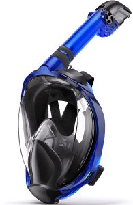 Seafrogs Full Face Snorkeling and Diving Mask with 180° Panoramic Viewing Snorkel Mask for Adults and Kids Anti Fog & Anti Leak
