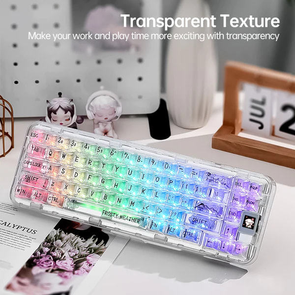 Coolkiller CK98 Wireless Hot Swappable OLED Mechanical Keyboard-Polar ...