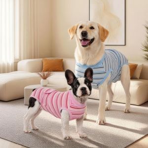 J9YXDU Breathable Dog Sterilization Suit High Elastic Striped Pet Physiological Pants Pet Care Clothing Adjustable Dog Recovery Suit Spay Neuter Recovery