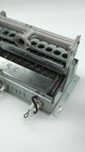 NG LPG เตาอบไอน้ำหม้อไอน้ำมีพัดลมโบลเวอร์หรือไม่หน้าแปลนอินเตอร์เฟซ9แถวเตาสแตนเลสแถวเตาที่มีฝาครอบ