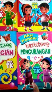 Paket 4 Buku Anak Aku Pandai Berhitung Penjumlahan Perkalian Pembagian Pengurangan Full Color