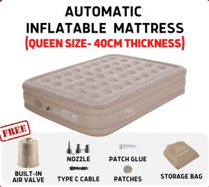 SUPERSS Self-inflating mattress bed/Built-in air pump /40cm thick/Fast inflating/Large/Camping/outdoor/indoor