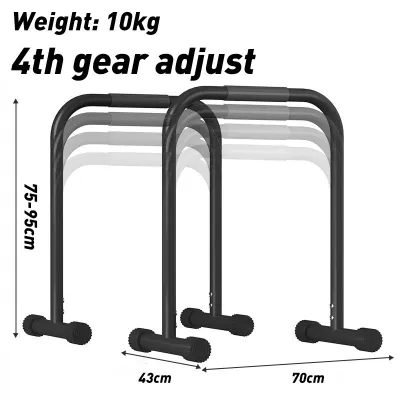 Parallel Bars Physical Therapy Indoor Parallettes Pair Push Up Dip Bar Pull Up Bar Gym Stabilizer Foldable Non-Slip 300 lbs 78x62x38cm Black/Yellow