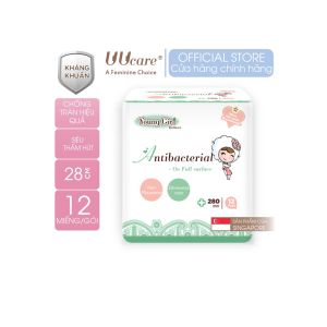 Băng vệ sinh UUcare Young Girl ban ngày và đêm 28cm ( 12 miếng )