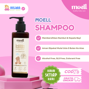 Moell Bubbles Bubbles Everywhere Shampoo 185gr - Shampo Bayi | Natural Organic & Bebas Sls