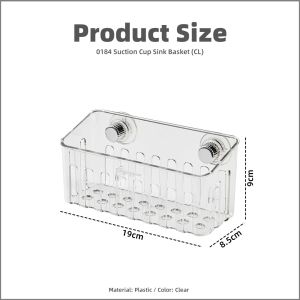 【Woody】Kitchen Wall Mounted Suction Cup Sink Storage Rack
