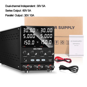 【COD】Nice Power 2024 New Digital Dual-Channel DC Power Supply Lab Bench Power Source Voltage Regulator Series Parallel Functions DIY