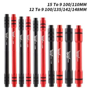 GGR อะลูมิเนียมอัลลอยด์ ดุมล้อจักรยาน 12/15ถึง9 100มม./135มม./148มม. เพลาแปลงแบบปลดเร็ว อุปกรณ์เสริมจักรยาน แกนแปลงแกนบาร์เรล 12/15เพลาแปลงเป็น9 การปีนเขา