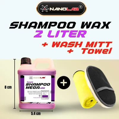 Purple Shampoo Mega Booster Foam | S2IN1 Car Shampoo Wax 5 star| Sabun Cuci Kereta | Auto Detailer Car Shampoo Glossy Shine