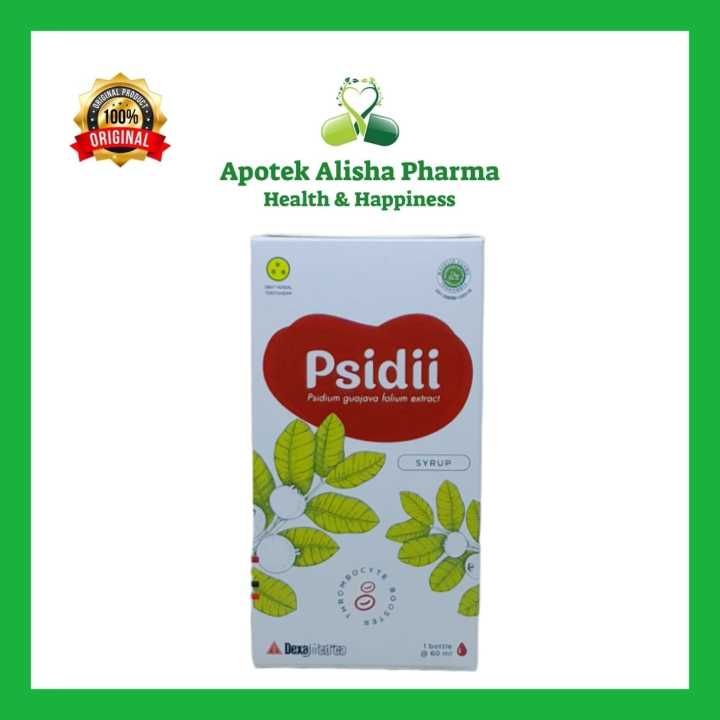Psidii Syrup 60ml - Psidi Ekstrak Jambu Biji Sirup Nutrisi Meningkatkan Trombosit / Demam DBD / Tipes