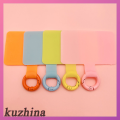 Kuzhina จี้เข็มกลัดโลหะยึดติดกับคลิปสายคล้องโทรศัพท์มือถือ,แผ่นป้ายติดแน่นสำหรับโทรศัพท์ป้องกันการสูญหายสายคล้องอเนกประสงค์การ์ดแบบยึดติด. 