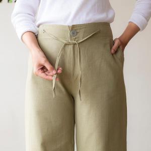 Kulot Linen Kancing Premium-Kulot Linen Resleting Variasi Tali By GP Fashion Store