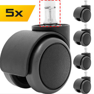 (5 ชิ้น) 2 นิ้วเก้าอี้สำนักงานล้อ 360 °หมุนเงียบเก้าอี้ล้อสวมลูกกลิ้งเก้าอี้/(4 ชิ้น) ล้อเลื่อนล้อเลื่อนขนาด 2 นิ้วพร้อมฟังก์ชั่นโหลดสูงพิเศษมีเบรคสองแถว