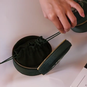 Embroidered Bracelet Holder Storage Box for Bangles and Accessories Small Case with Embroidery Birthday Gift