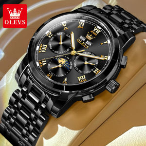 OLEVS watch for men 2024 original branded flly automatic machinery watch for mens 100%waterproof dual calendar multifunctional dial Stainless steel watch for men