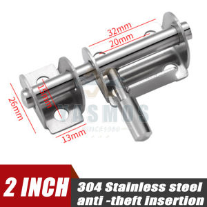 Yasmos Stainless Steel Sliding Bolt Gate Latch Barrel Bolt Latch Hardware Door Lock Padlock Clasp Dog House Cage Lock