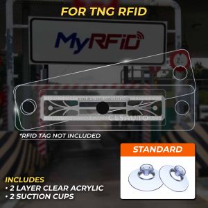 Universal Car RFID Holder for Condo Office Access Tag Double Layer Transparent Clear (RFID Tag Not Included)