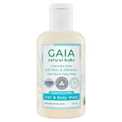 GAIA Natural Baby Hair & Body Wash | กาย่า แนชเชอรัล เบบี้ แฮร์ แอนด์ บอดี้ วอช 200ml