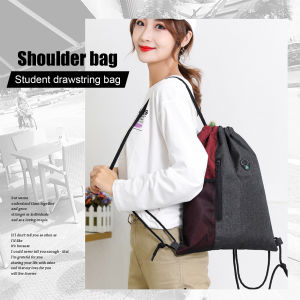 Túi Dây Rút Du Lịch Thể Thao Bằng Nylon Túi Lưới Chống Thấm Nước Có Lỗ Tai Nghe Túi Khóa Kéo Bên Trong Ba Lô Chống Thấm Nước Túi Dây Rút