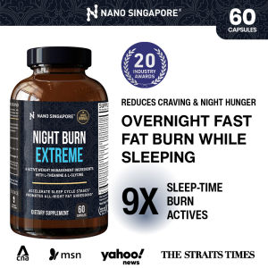 Night Burn Extreme - Fat Loss Supplement Weight Loss Support While Sleeping Metabolism Boost + Sleep Support (60 Caps)
