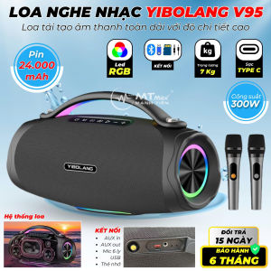 Loa Bluetooth Karaoke YIBOLANG V95 Công Suất 300W Pin 24.000mAh Led RGB
