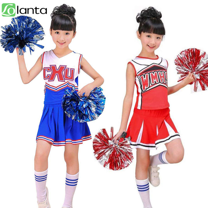 Lolants 4pcs Kids Girls Cheerleader