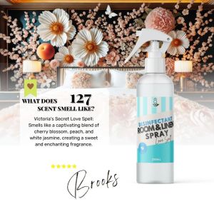 My Home 127 LOVE SPELL Premium Room and Linen Disinfectant Spray Paraben Free Car Bathroom Freshener