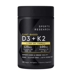 Sports Research Vitamin D3 + K2 – Hỗ Trợ Xương Khớp Tim Mạch & Miễn Dịch Toàn Diện