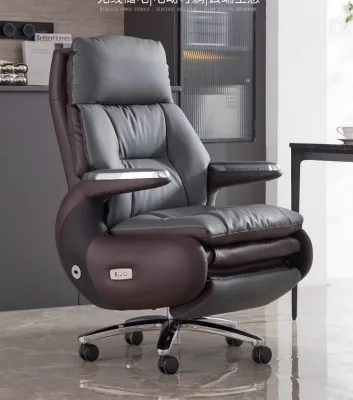 Ghế giám đốc ngả lưng điều chỉnh điện - Ghế xoay văn phòng ghế da thiết kế công thái học nhập khẩu nguyên chiếc.