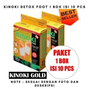 Kinoki Gold 1 Box Isi 10 Pcs Koyo Pads Koyo Detox Foot Patch Kaki Aroma Herbal