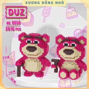 Mô hình Gấu dâu đáng yêu 43cm mô hình gấu dâu cỡ đại đồ chơi lắp ghép thông minh