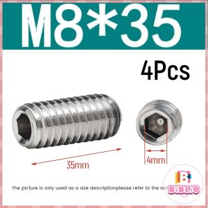 Biblio【Ready in Stock】 M8 304 Stainless Allen Setscrew Socket Grub Screw Flat Head Screw Allen Hex Socket