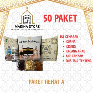 Paket 50pcs Oleh-oleh Haji dan Umroh Paket Hemat 50 Dus isi Air Zamzam