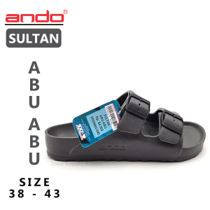 Sandal Anak Remaja Laki Laki – Sandal Pria Dewasa – ANDO – SULTAN – Size 38-42 – Slip On – Slop - Casual Abu-Abu