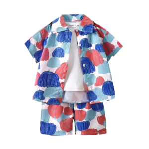 【พร้อมส่งจากกรุงเทพ】🚀ชุดเด็ก ลายดอก เสื้อหาด ชุดเที่ยวทะเล สไตล์รีสอร์ท ใส่สบาย 3-10 ปี