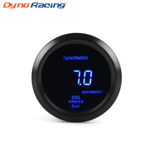 Dynoracing 2" 52MM Oil Pressure Gauge Digital 0-7bar Oil Press Meter Blue Led with Sensor Car Meter