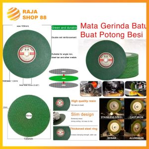Mata Gerinda Batu Pemotong Besi Stainless Mata Gerinda Potong Besi Cutting Wheel 4"