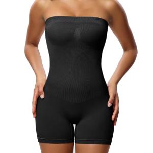[Hottie Diary] Seamless One-Piece Underwear Tube Bodysuit Tank Top Compression Shapewear Removable Shoulder Strap Cami Full Body Shaper