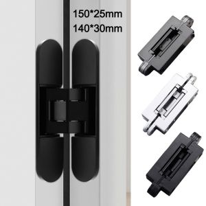 CHUAN Zinc Alloy Door Hinge Folding Invisible Cross Hidden Hinge 3D 180 Degree Adjustable Cabinet Cupboard Door Hinge Household Hardware Accessories