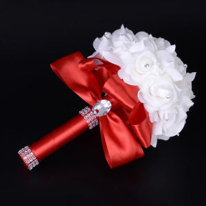 Bridal Bridesmaid Wedding Bouquet Roses Artificial Holding Flowers Mariage Bouquet Wedding Accessories