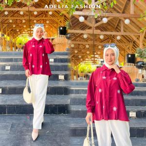 FIRLEE - ARUMI TUNIK BORDIR // ATASAN KEMEJA TUNIK BORDIR // TUNIK BORDIR KEKINIAN VIRAL